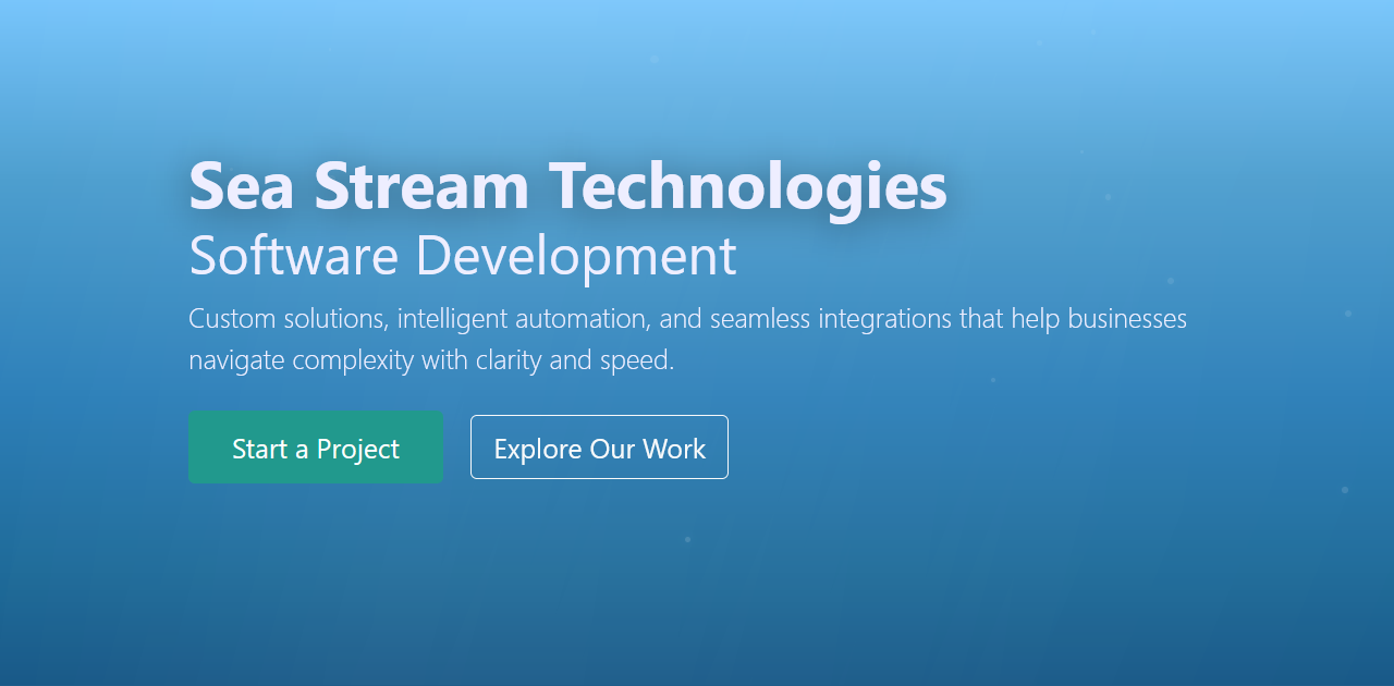 Stream Tech Sprinter System Sea Stream Technologies